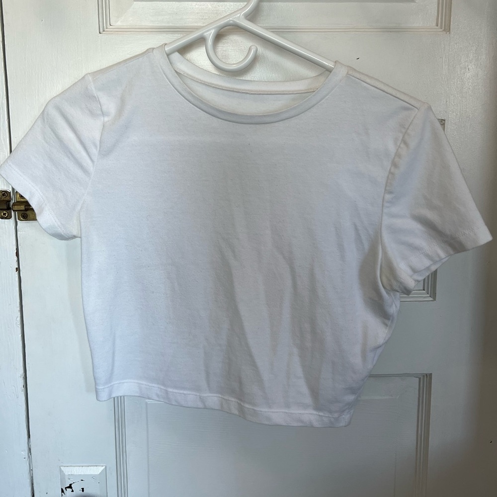 White Cotton Crop Top